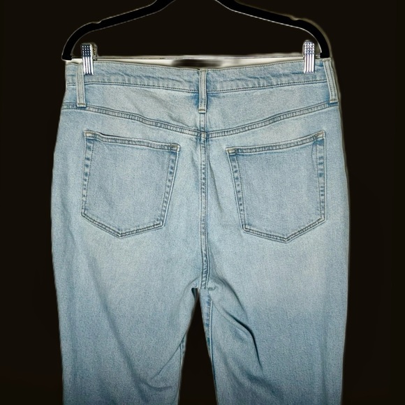 J. Crew Factory Essential Straight Jean in Light Wash with Blown-Out Knees, 31 - Picture 6 of 12